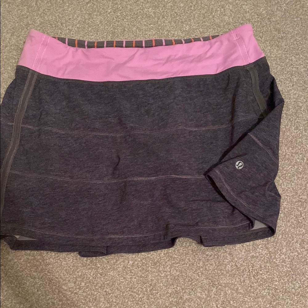 Lululemon Pink and Gray Athletic Skirt